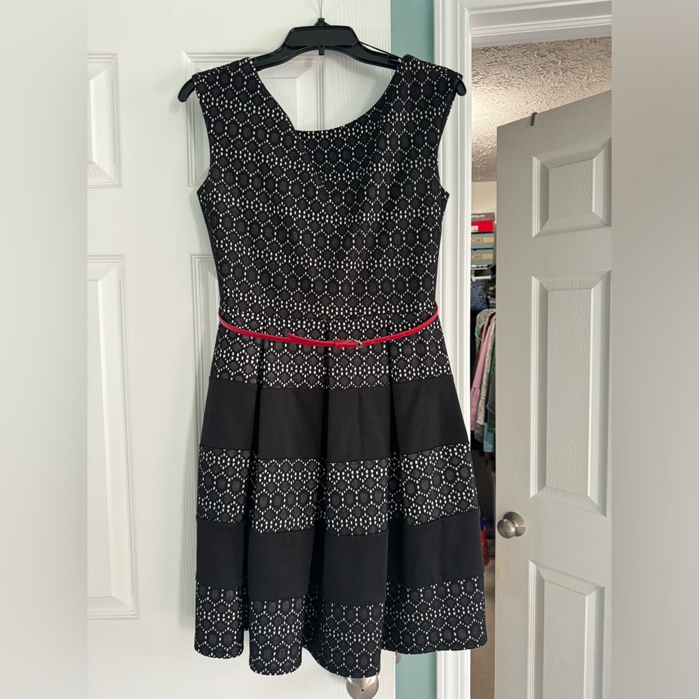 Tiana B Fit and flare pleated dress